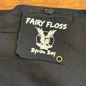 FAIRY FLOSS Black w/ Copper Brads Embellished front&back Capp Sleeved Open Vest